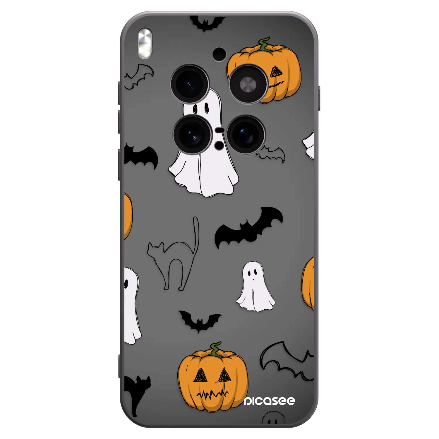 Picasee silikonski črni ovitek za Vivo X300 Pro - Spooky crew