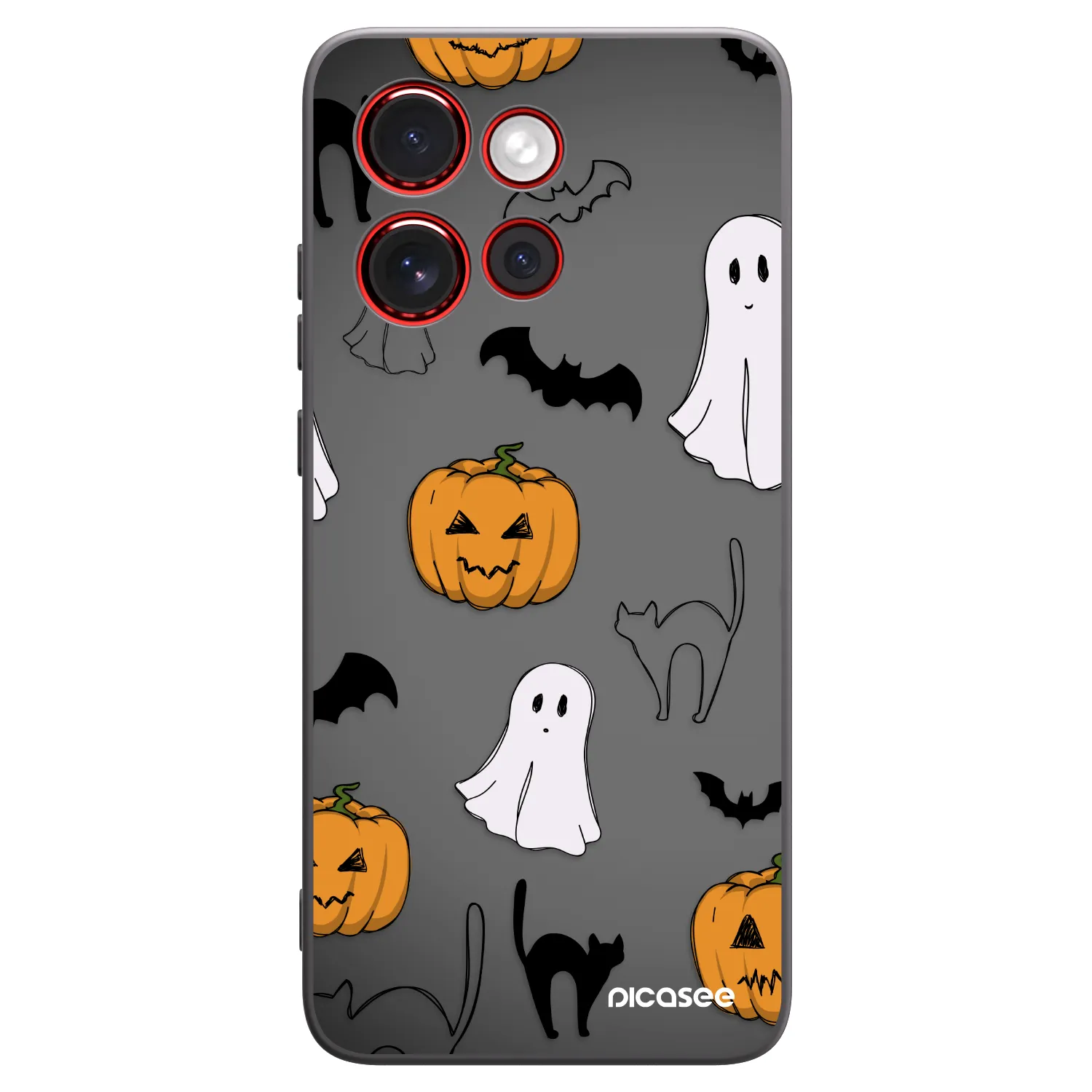 Picasee silikonski črni ovitek za Motorola Edge 60 Neo 5G - Spooky crew