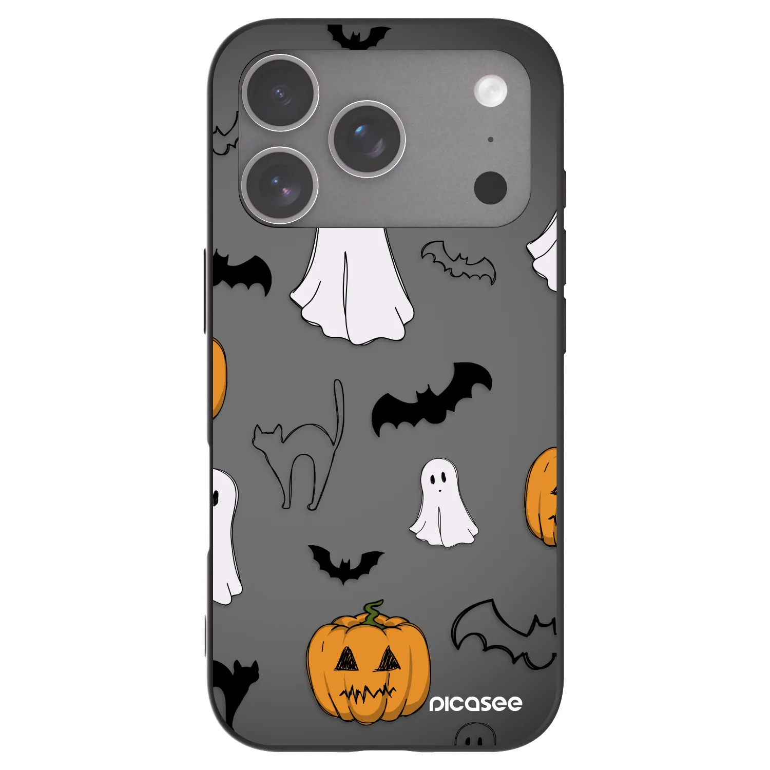 Picasee silikonski črni ovitek za Apple iPhone 18 Pro - Spooky crew