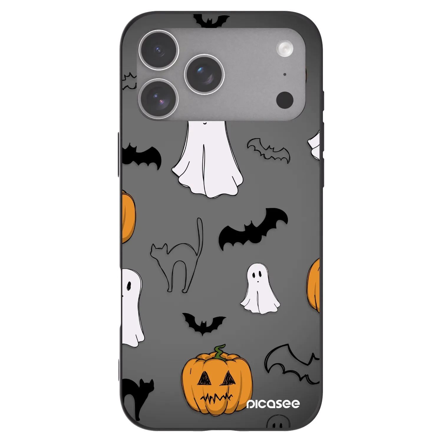 Picasee silikonski črni ovitek za Apple iPhone 18 Pro Max - Spooky crew
