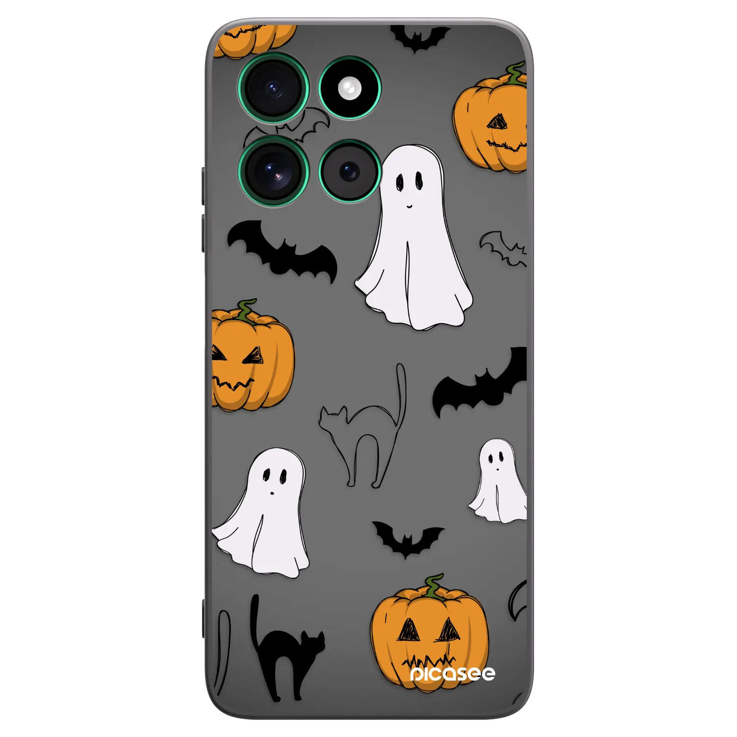 Picasee silikonski črni ovitek za Motorola Moto G57 Power - Spooky crew