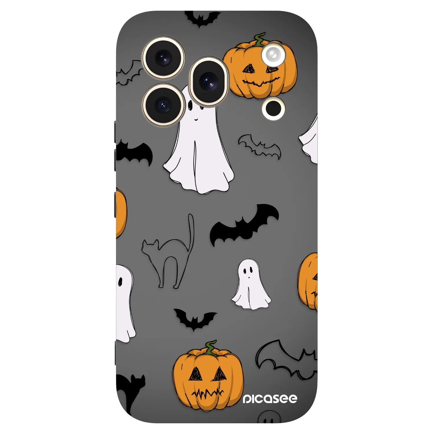 Picasee silikonski črni ovitek za Honor 600 Pro - Spooky crew