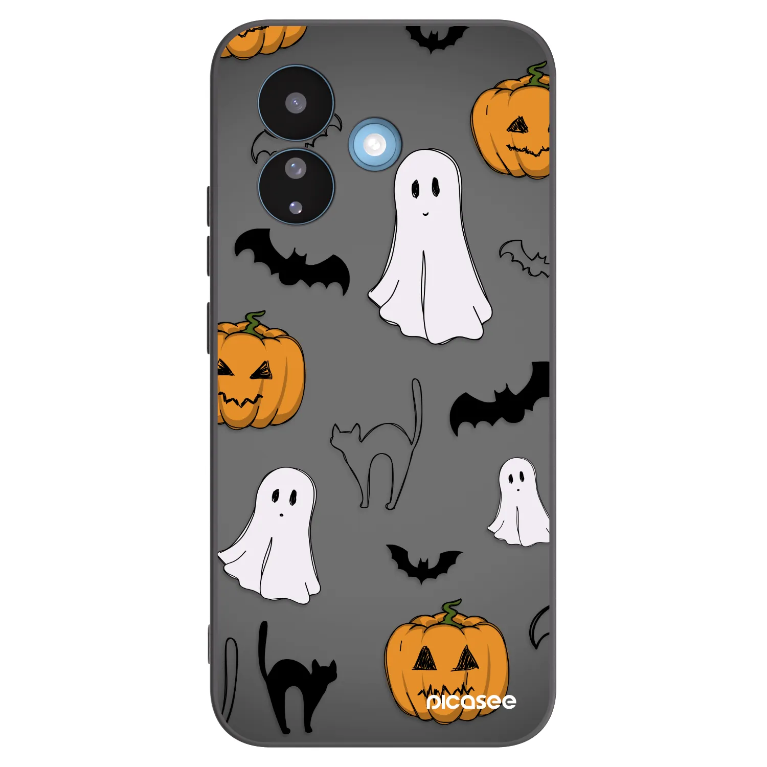 Picasee silikonski črni ovitek za Xiaomi Redmi Note 17 Pro 5G - Spooky crew