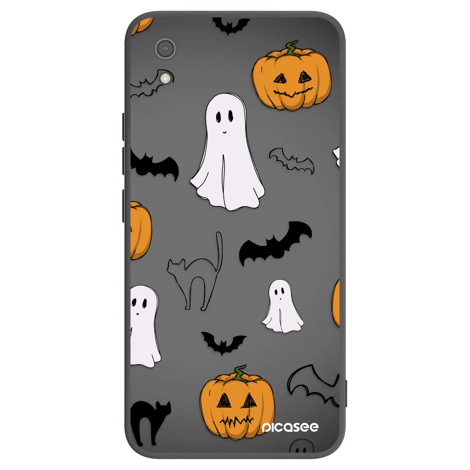 Picasee silikonski črni ovitek za Xiaomi Redmi 7A - Spooky crew