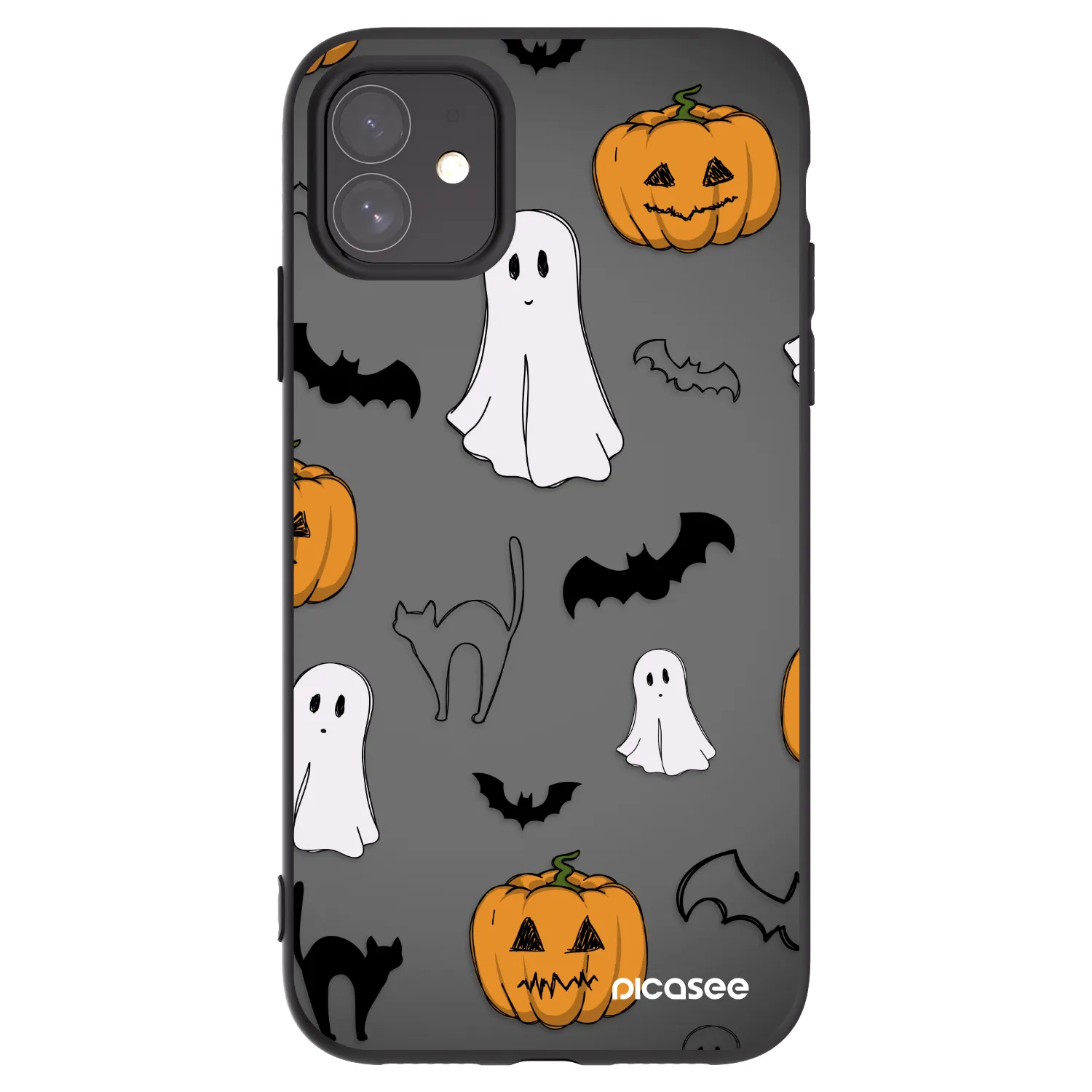 Picasee silikonski črni ovitek za Apple iPhone 11 - Spooky crew