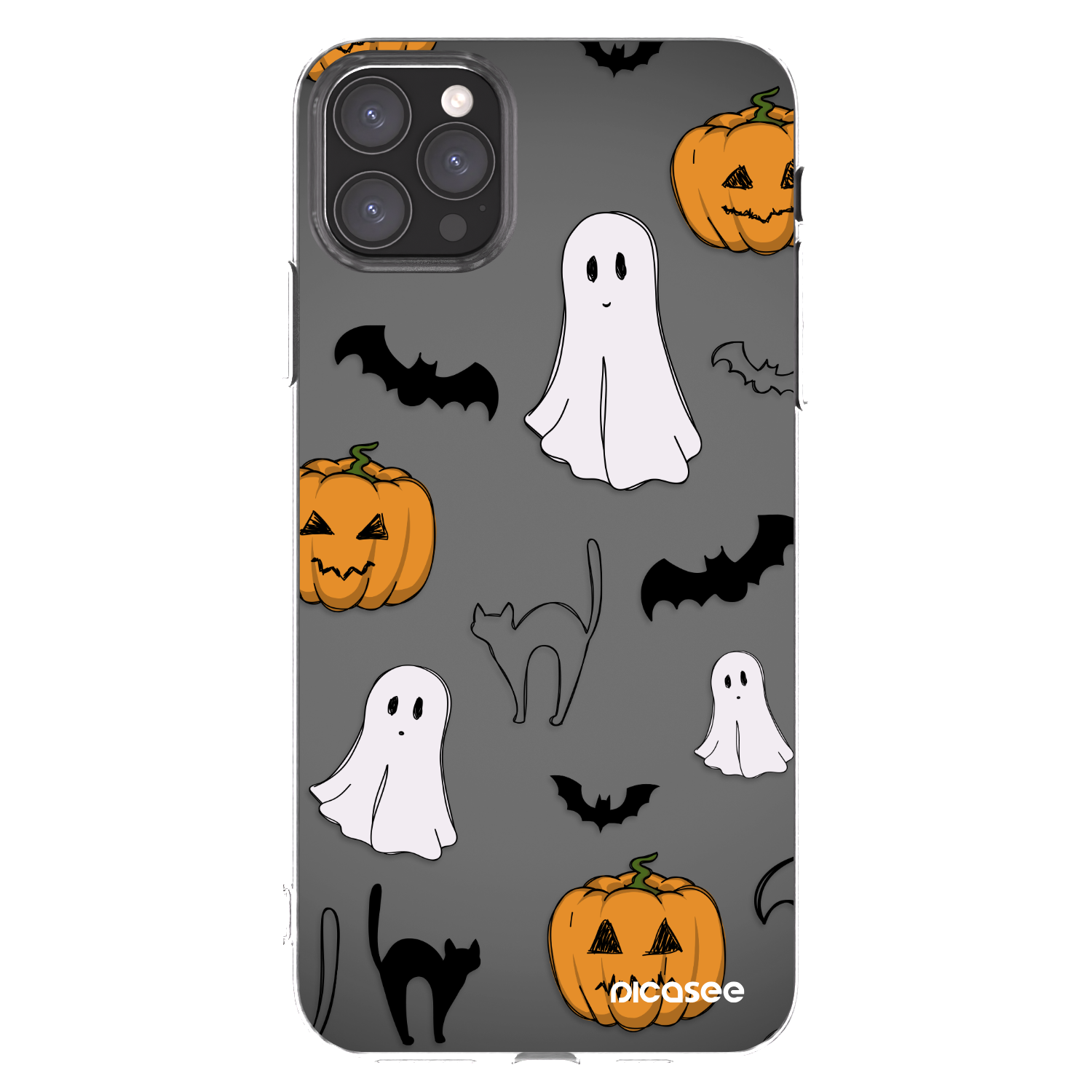 Picasee silikonski prozorni ovitek za Apple iPhone 11 Pro Max - Spooky crew