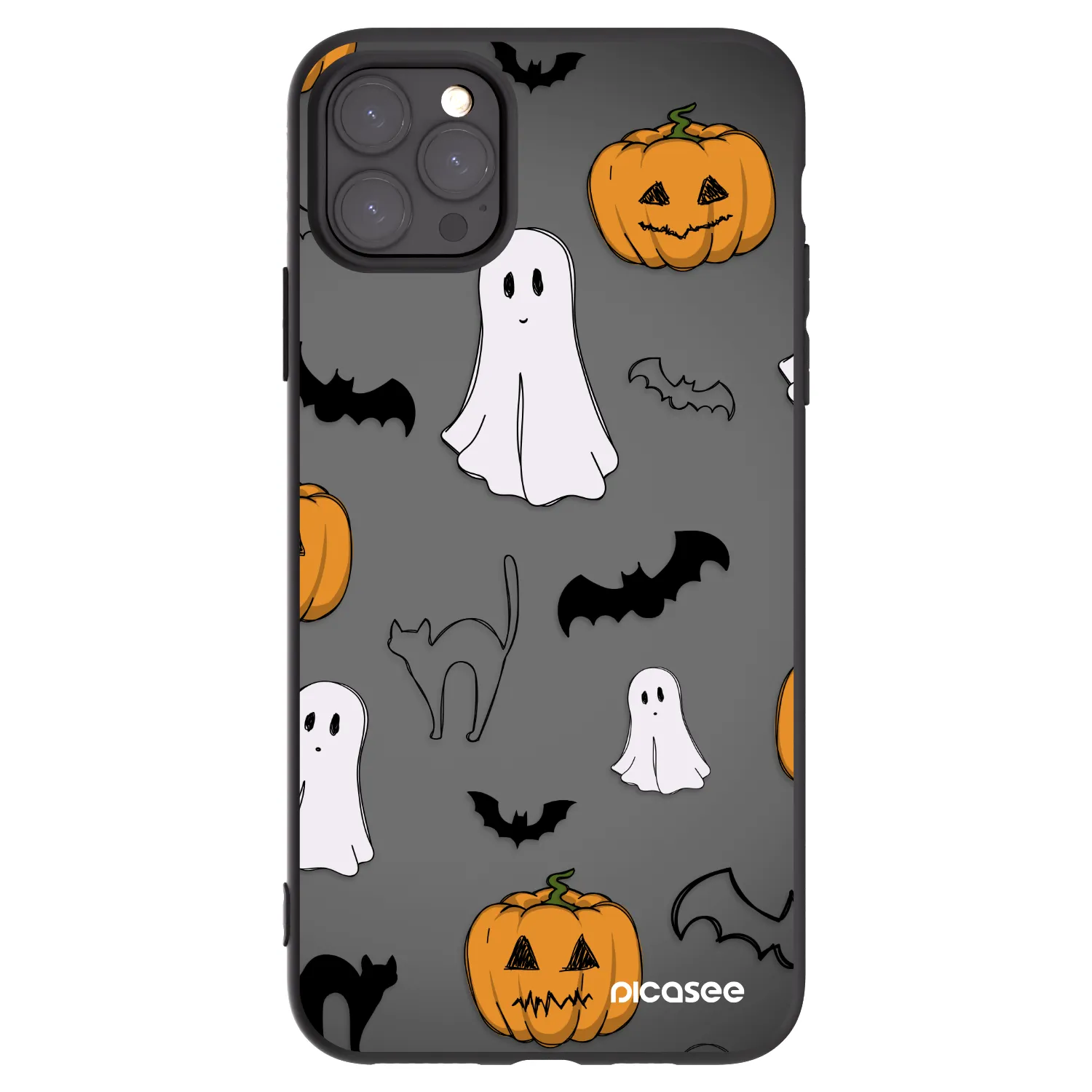 Picasee silikonski črni ovitek za Apple iPhone 11 Pro Max - Spooky crew