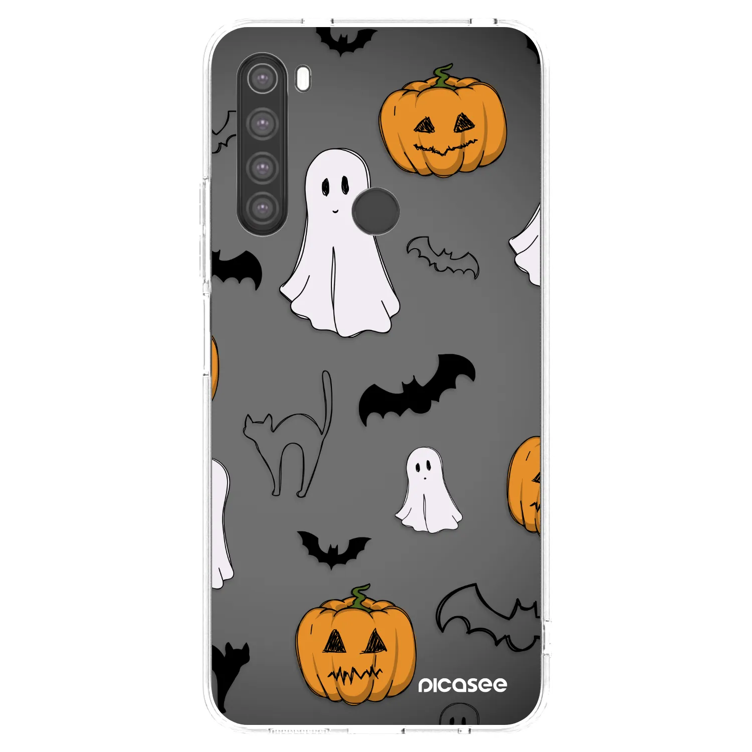Picasee silikonski prozorni ovitek za Xiaomi Redmi Note 8 - Spooky crew