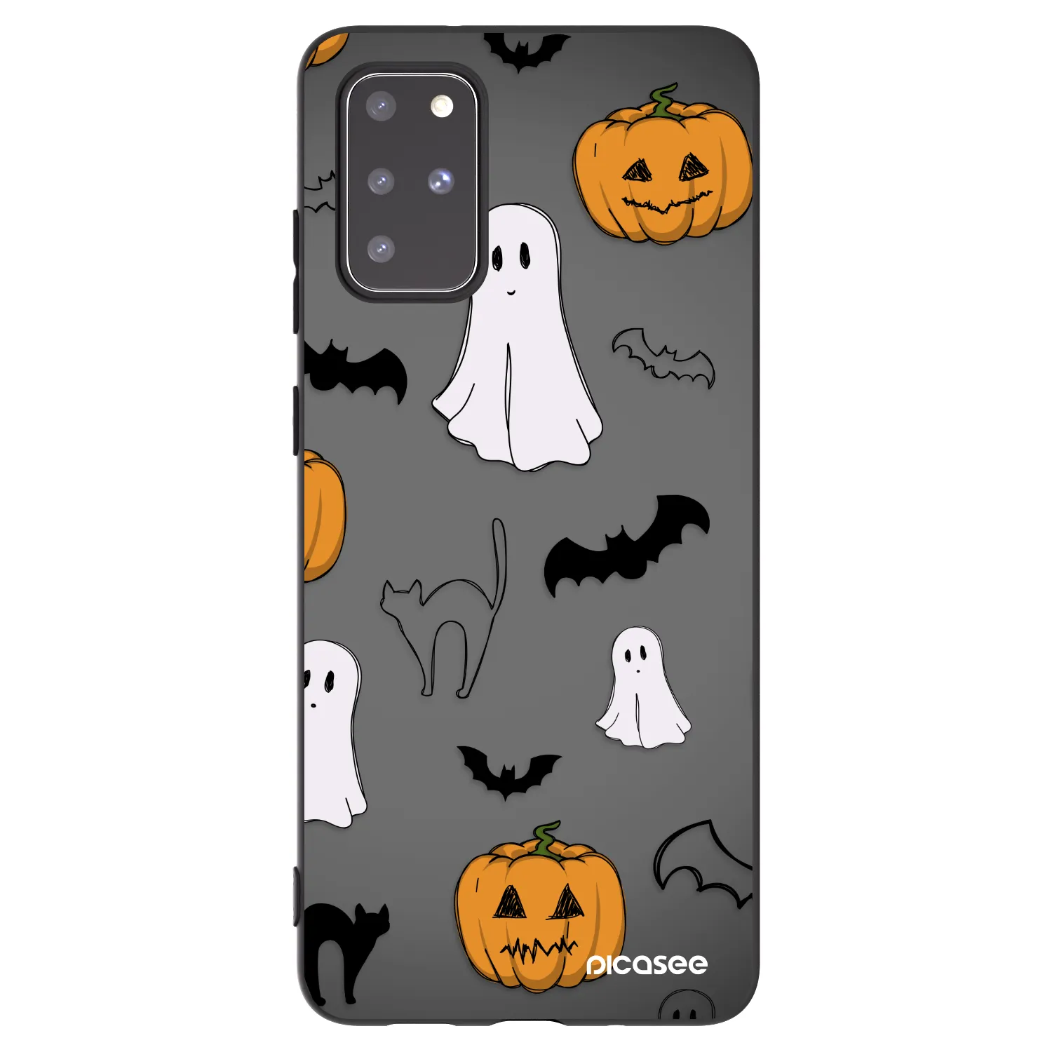 Picasee silikonski črni ovitek za Samsung Galaxy S20+ G985F - Spooky crew