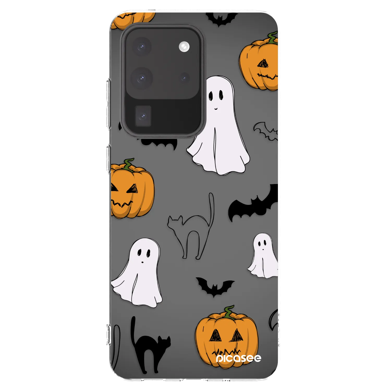 Picasee silikonski prozorni ovitek za Samsung Galaxy S20 Ultra 5G G988F - Spooky crew