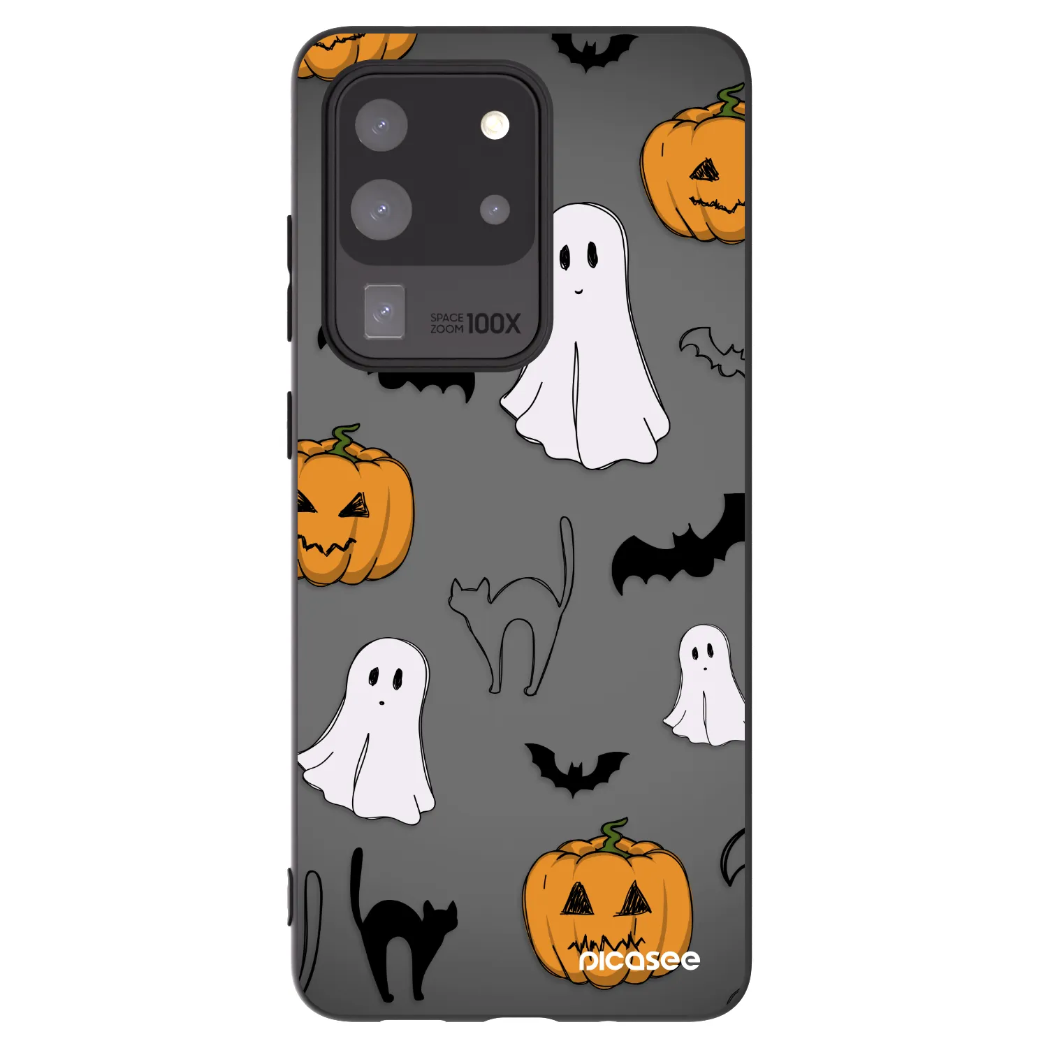 Picasee silikonski črni ovitek za Samsung Galaxy S20 Ultra 5G G988F - Spooky crew