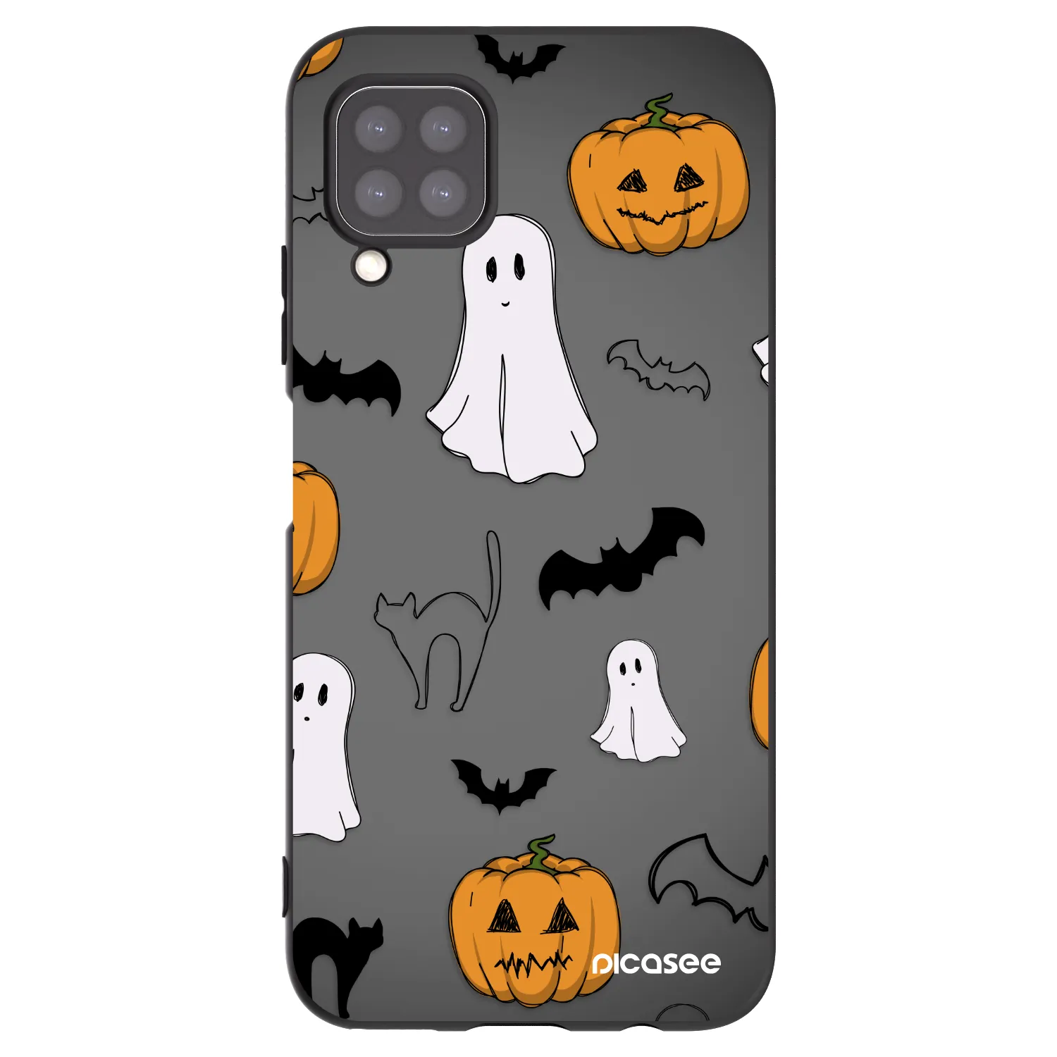 Picasee silikonski črni ovitek za Huawei P40 Lite - Spooky crew