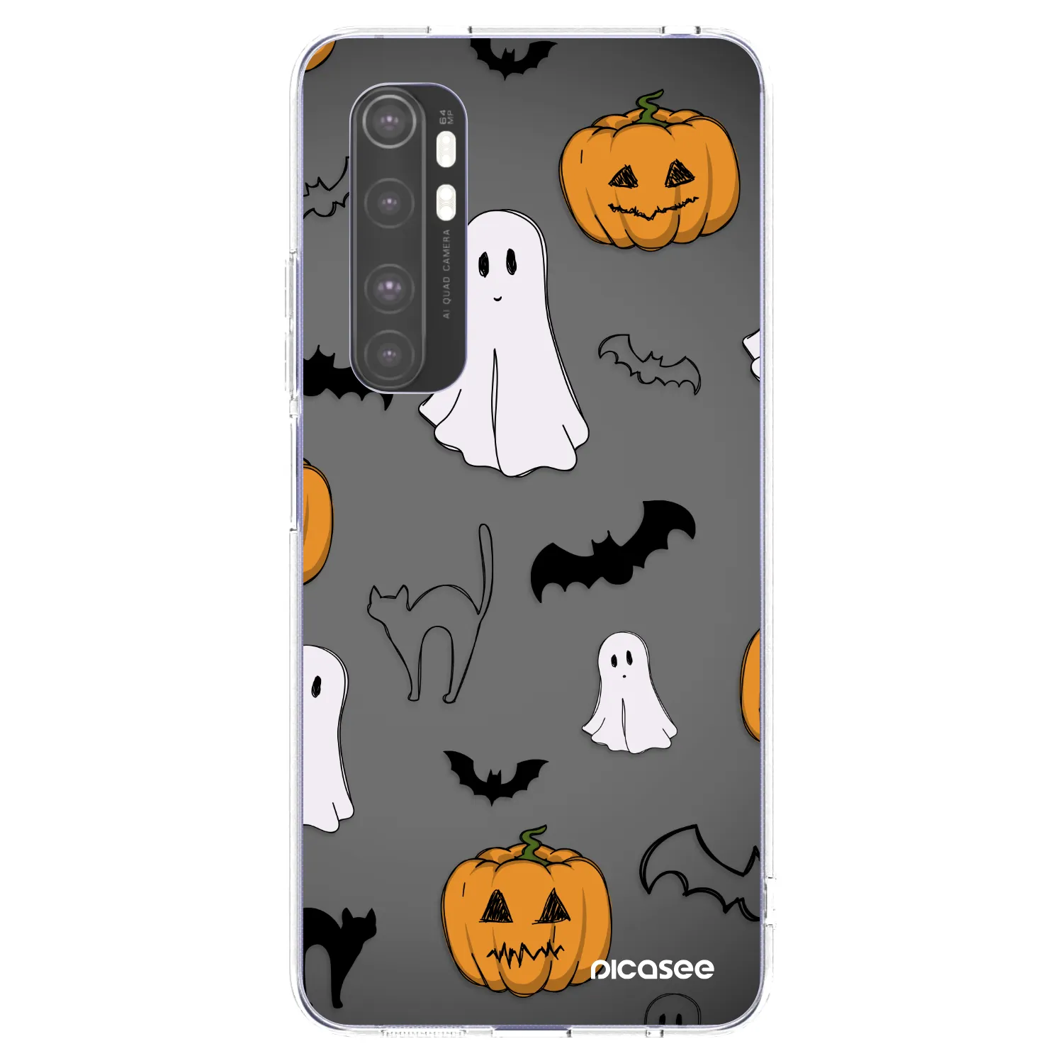 Picasee silikonski prozorni ovitek za Xiaomi Mi Note 10 Lite - Spooky crew