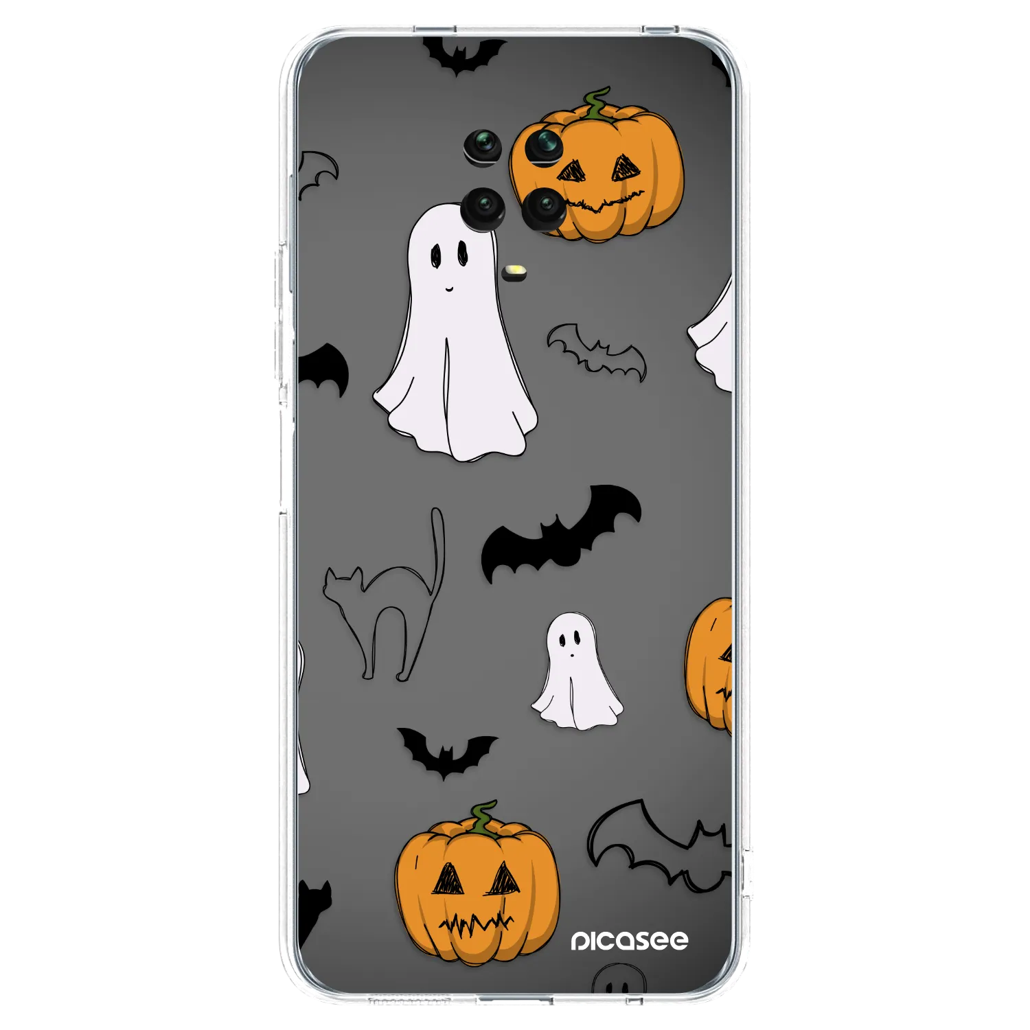 Picasee silikonski prozorni ovitek za Xiaomi Redmi Note 9S - Spooky crew