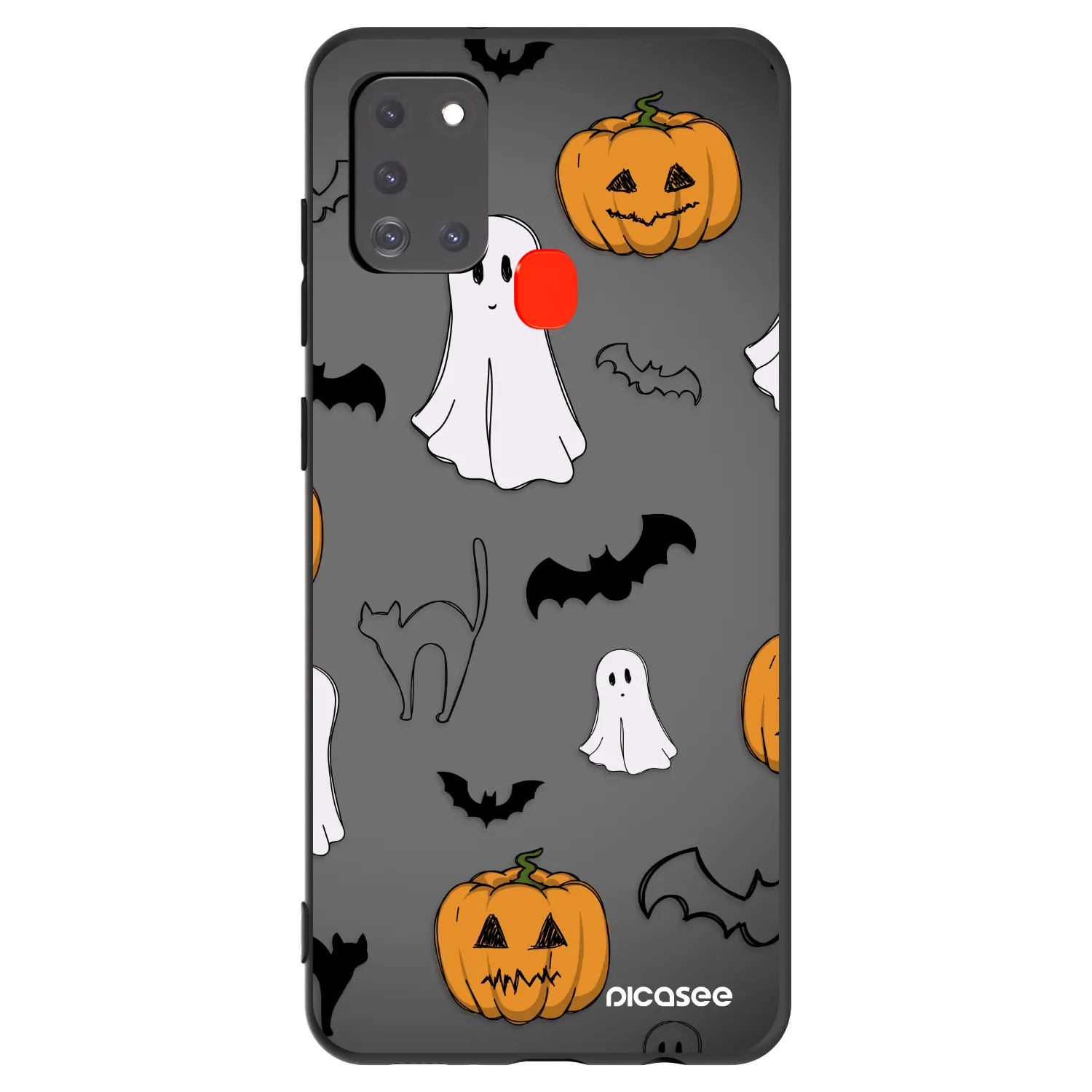 Picasee silikonski črni ovitek za Samsung Galaxy A21s - Spooky crew