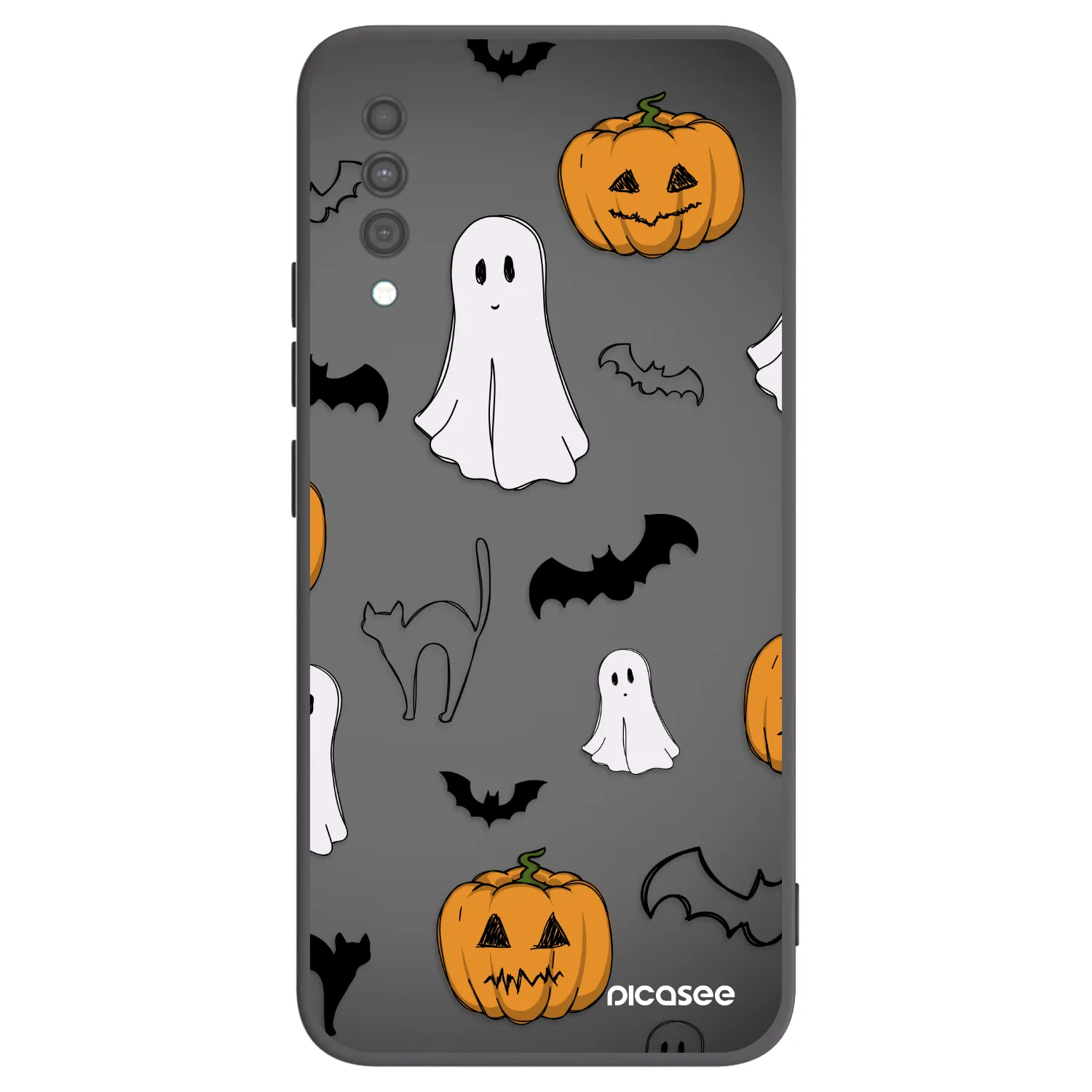 Picasee silikonski črni ovitek za Samsung Galaxy A30s A307F - Spooky crew