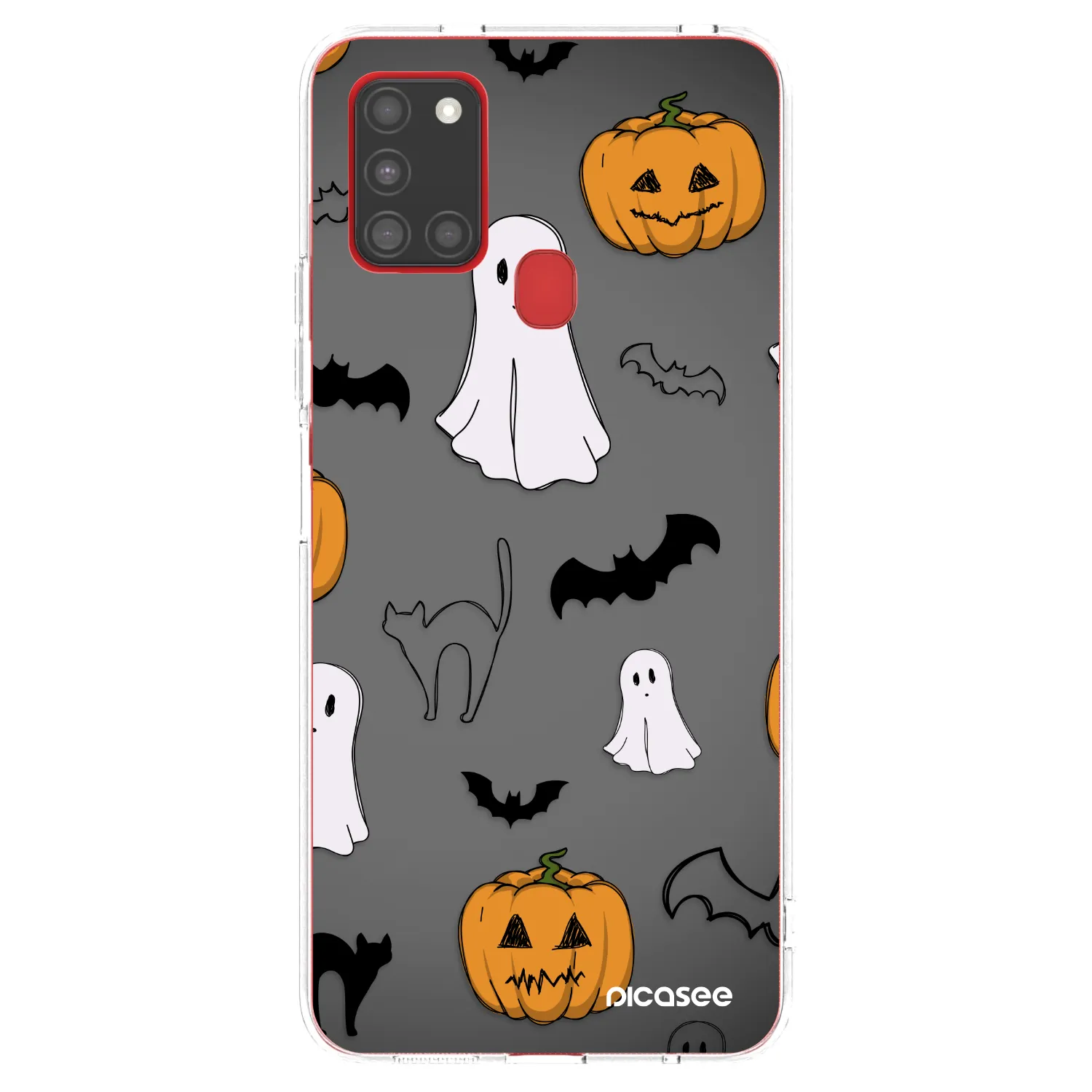 Picasee silikonski prozorni ovitek za Samsung Galaxy A21s - Spooky crew