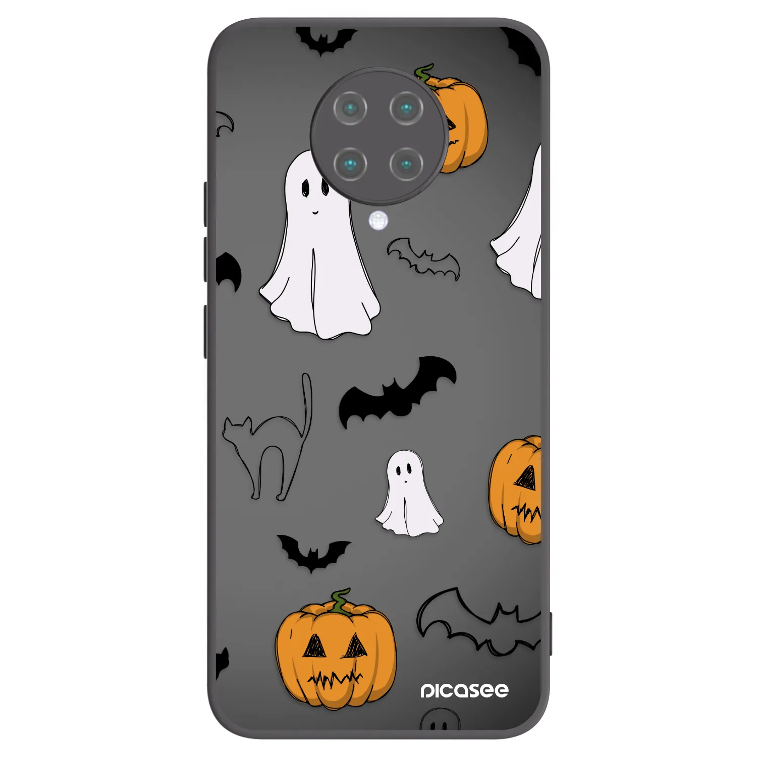 Picasee silikonski črni ovitek za Xiaomi Poco F2 Pro - Spooky crew