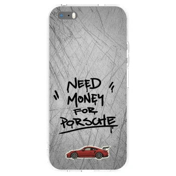 Picasee silikonski prozorni ovitek za Apple iPhone 5/5S/SE - Grey Drift