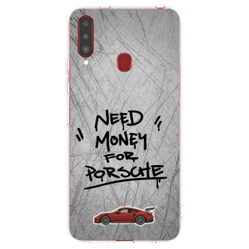 Picasee silikonski prozorni ovitek za Samsung Galaxy A20s - Grey Drift