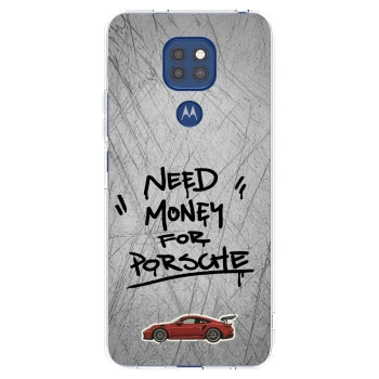 Picasee silikonski prozorni ovitek za Motorola Moto G9 Play - Grey Drift