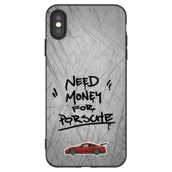 Picasee silikonski črni ovitek za Apple iPhone XS Max - Grey Drift