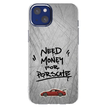 Picasee silikonski prozorni ovitek za Apple iPhone 14 Plus - Grey Drift