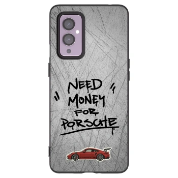 Picasee silikonski črni ovitek za OnePlus 9 - Grey Drift