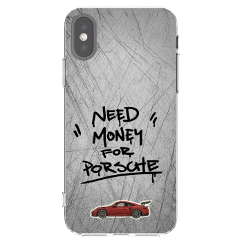 Picasee silikonski prozorni ovitek za Apple iPhone X/XS - Grey Drift