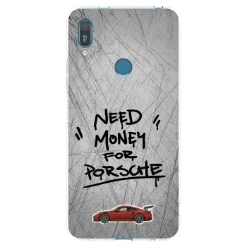 Picasee silikonski prozorni ovitek za Huawei Y7 2019 - Grey Drift