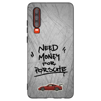 Picasee silikonski črni ovitek za Huawei P30 - Grey Drift