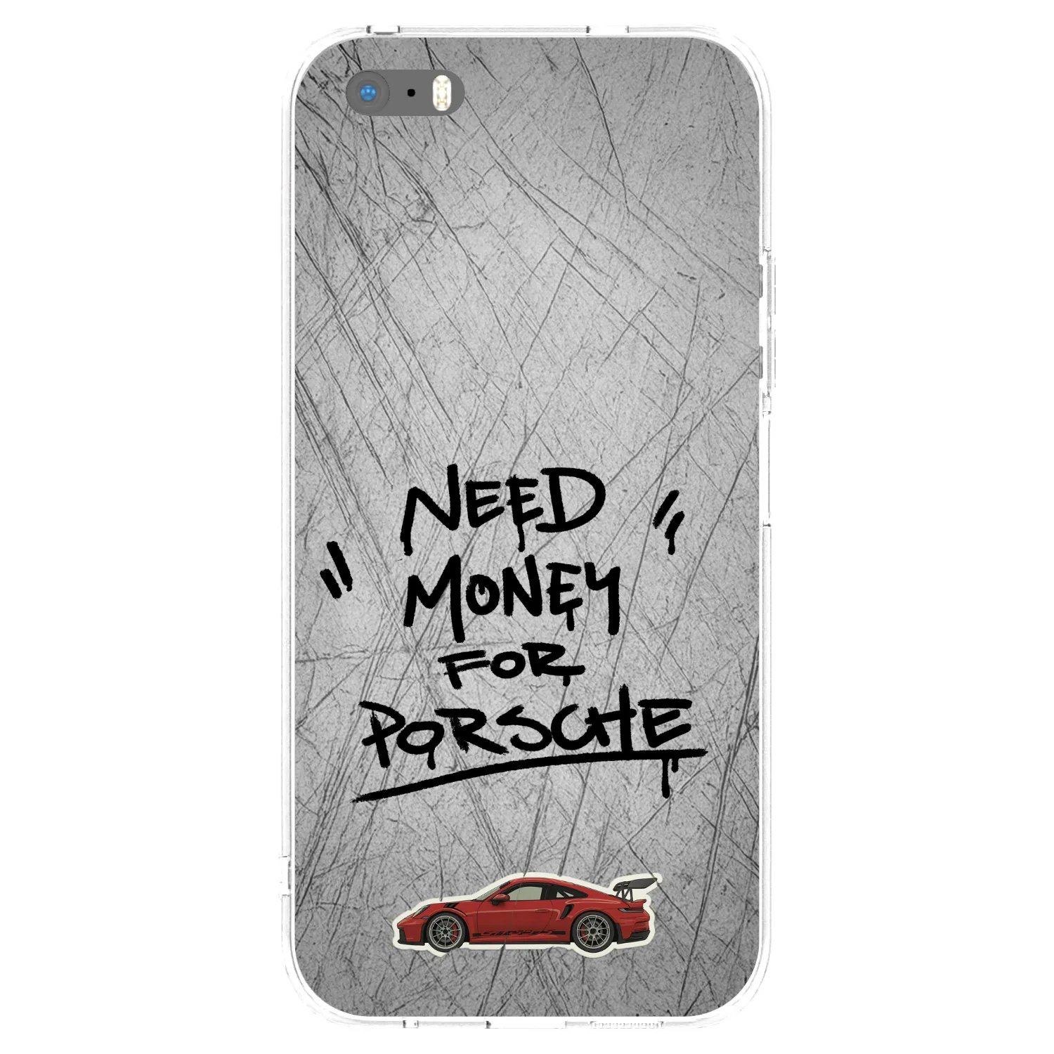 Picasee silikonski prozorni ovitek za Apple iPhone 5/5S/SE - Grey Drift