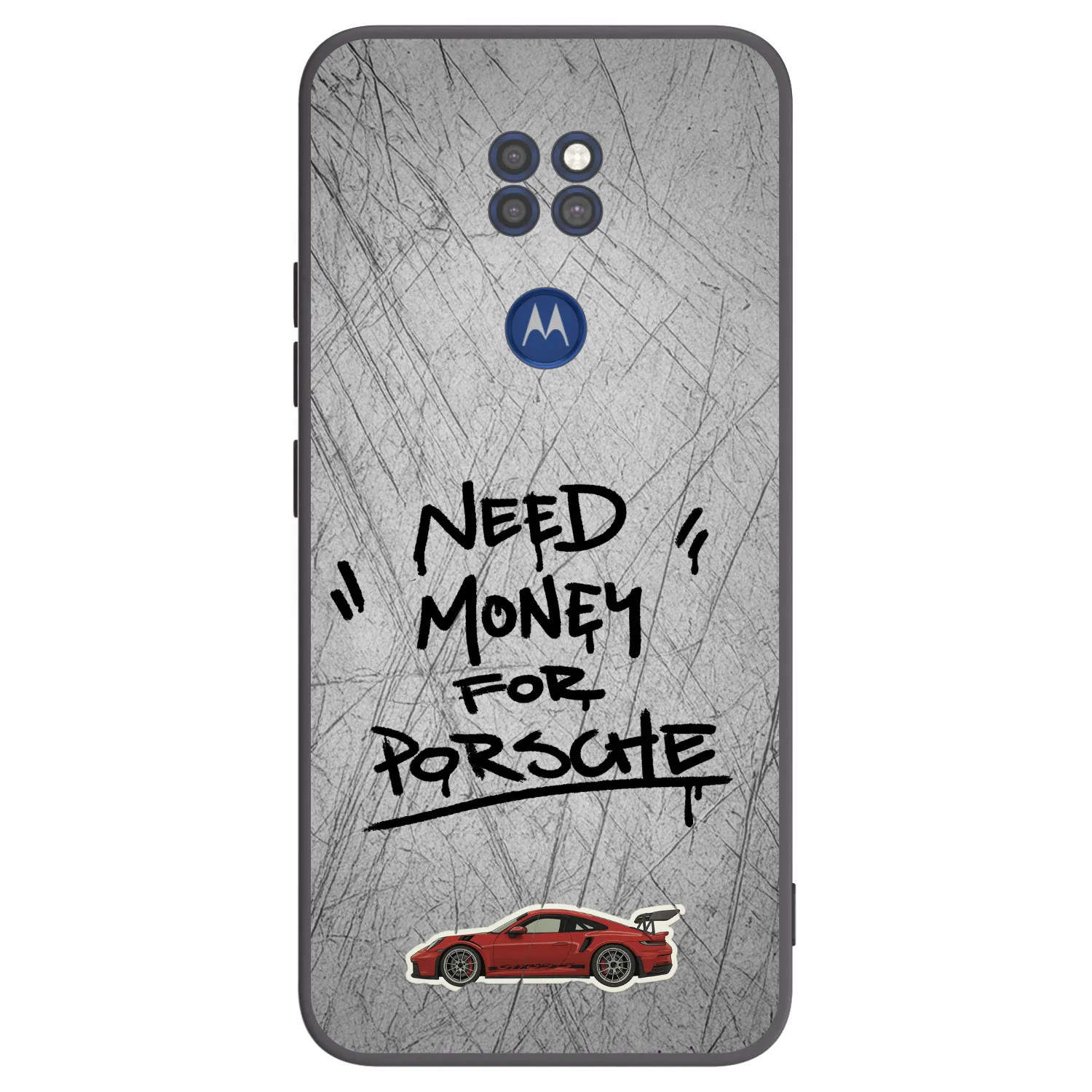 Picasee silikonski črni ovitek za Motorola Moto G9 Play - Grey Drift