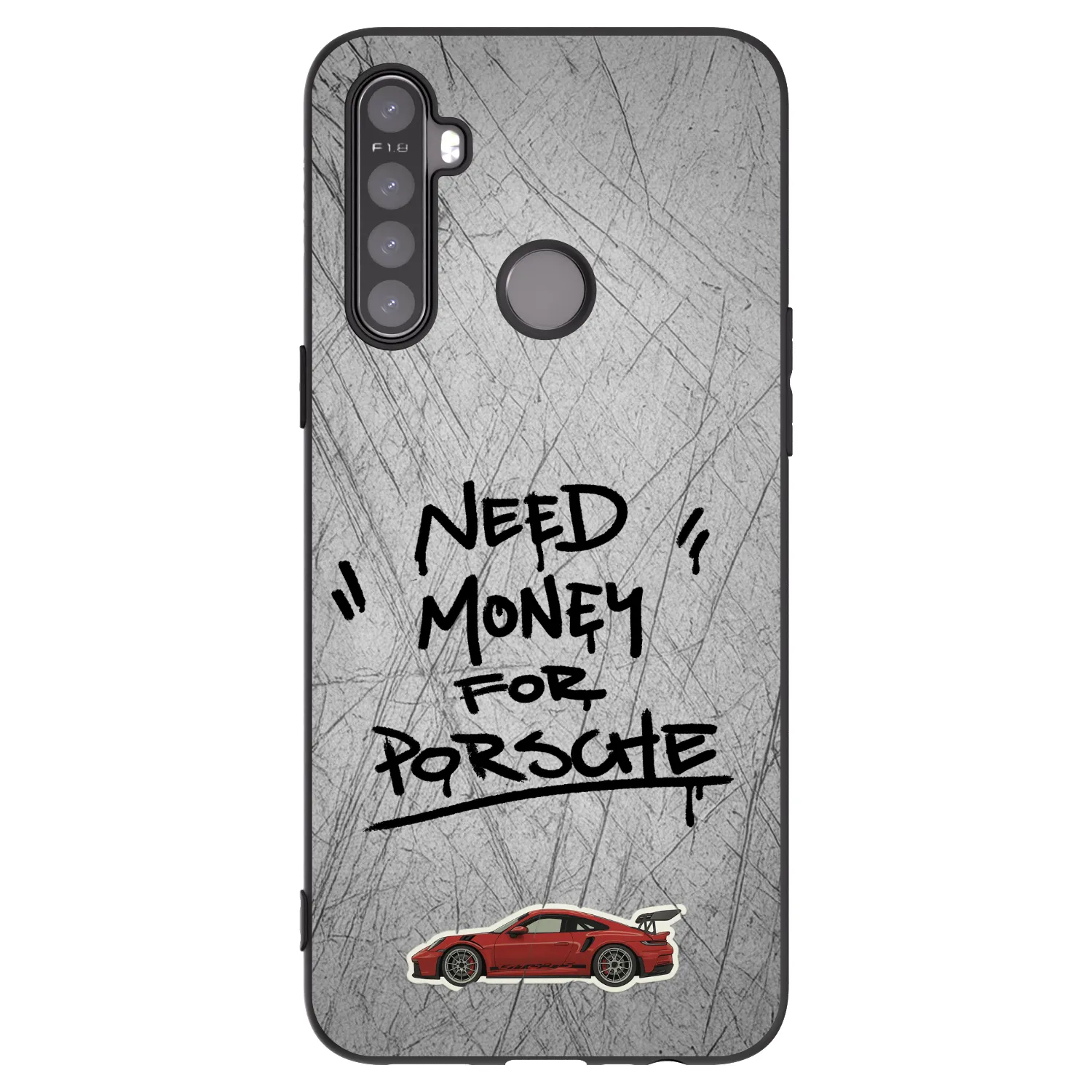 Picasee silikonski črni ovitek za Realme 6i - Grey Drift