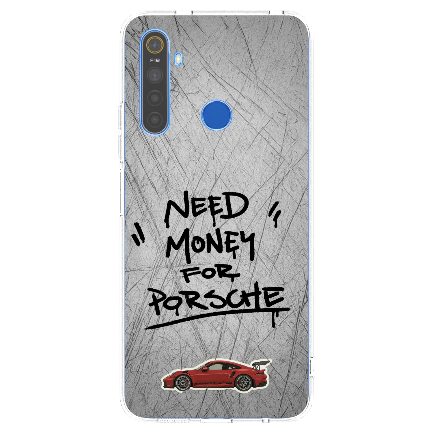 Picasee silikonski prozorni ovitek za Realme 5 - Grey Drift