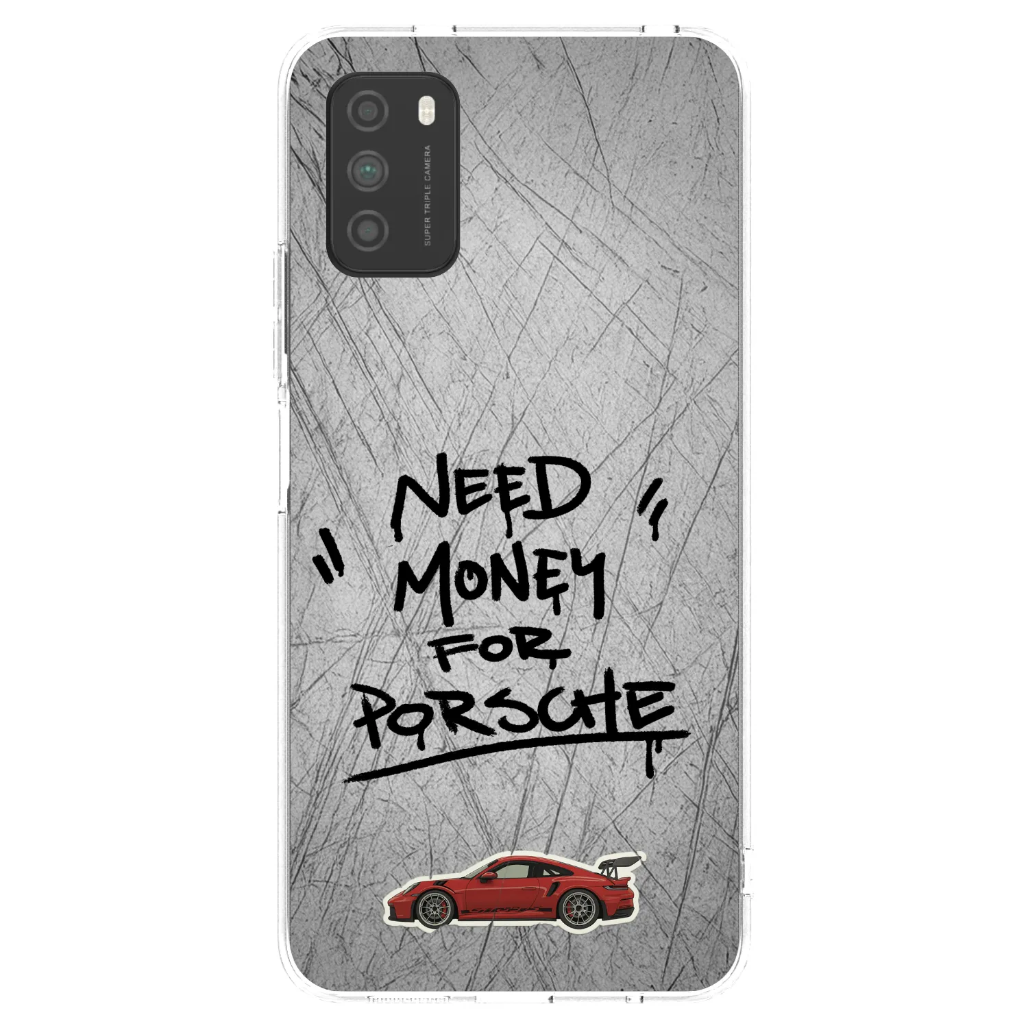 Picasee silikonski prozorni ovitek za Xiaomi Poco M3 - Grey Drift