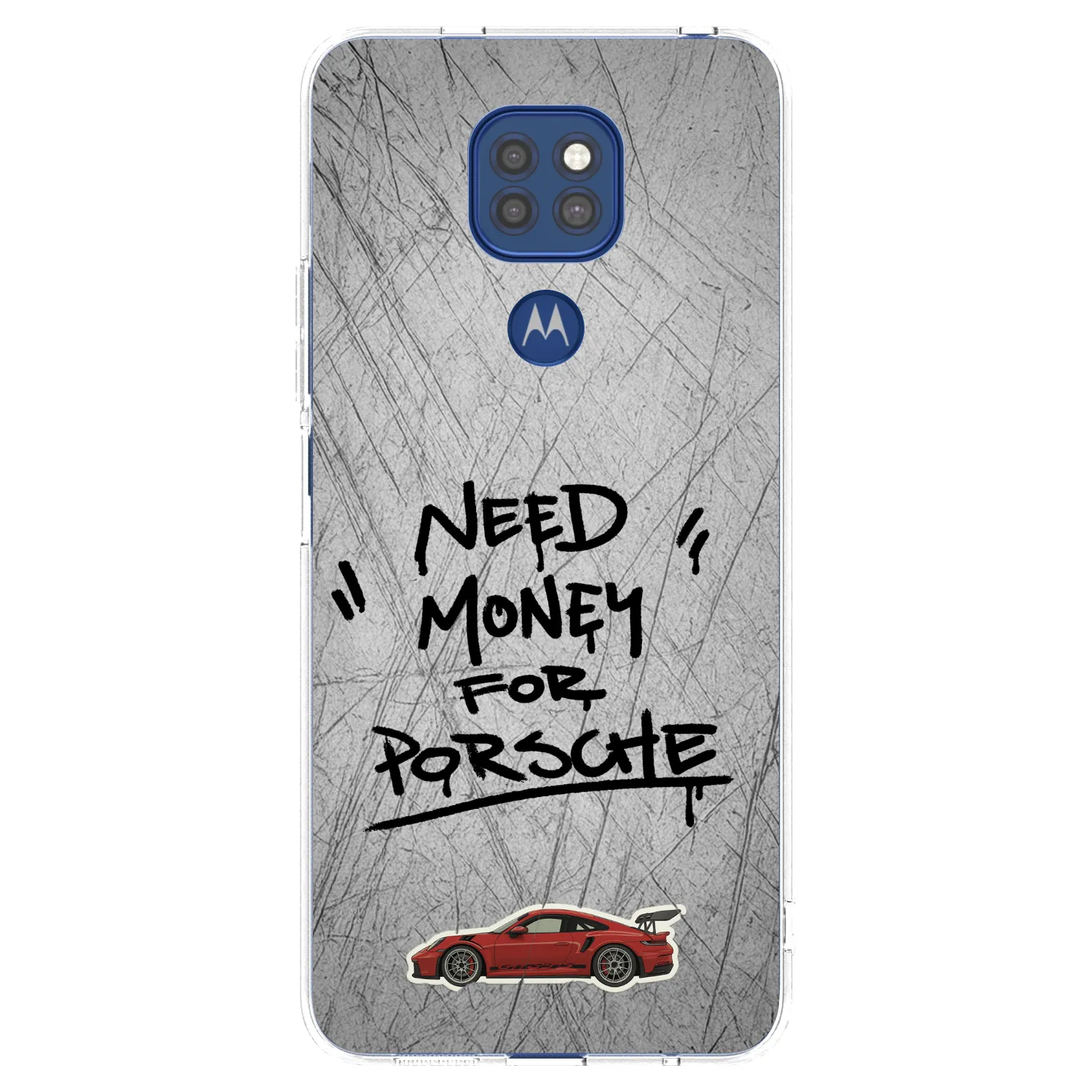Picasee silikonski prozorni ovitek za Motorola Moto G9 Play - Grey Drift
