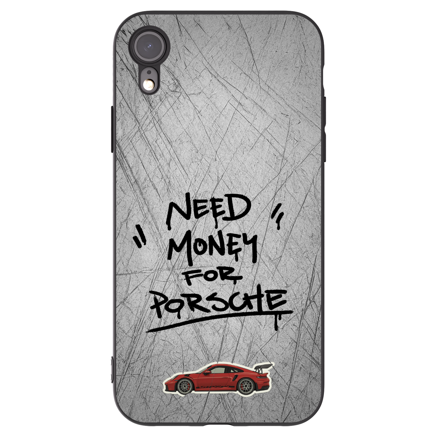 Picasee silikonski črni ovitek za Apple iPhone XR - Grey Drift