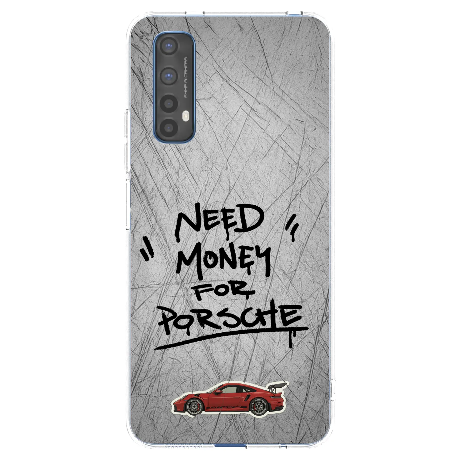 Picasee silikonski prozorni ovitek za Realme 7 - Grey Drift
