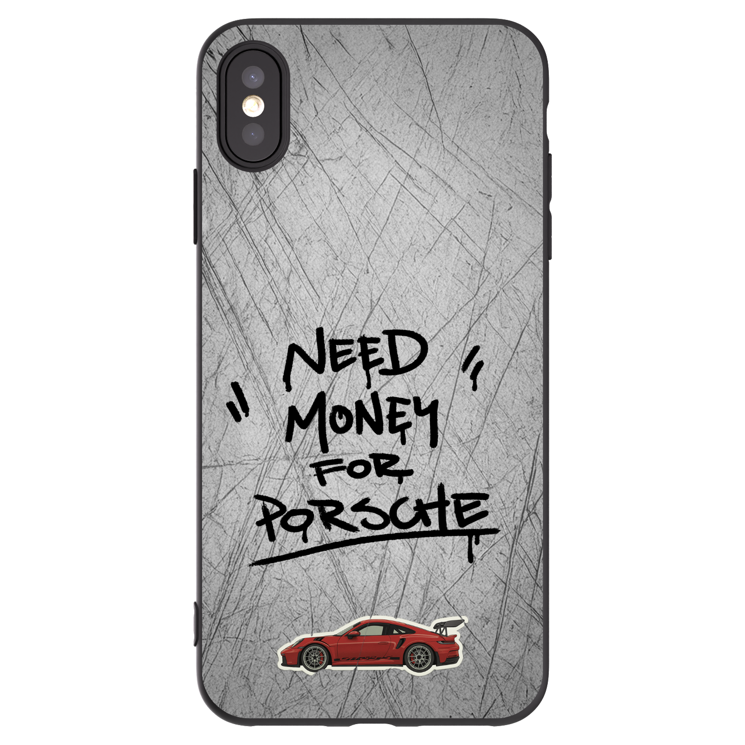 Picasee silikonski črni ovitek za Apple iPhone XS Max - Grey Drift