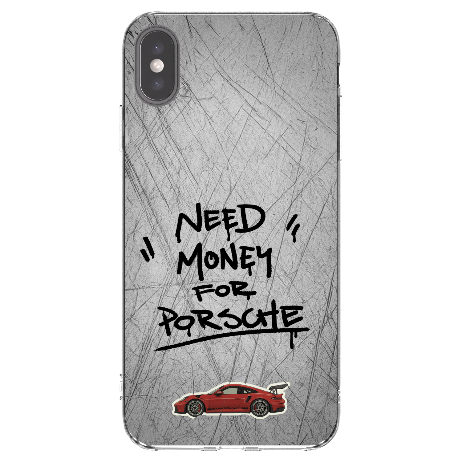 Picasee silikonski prozorni ovitek za Apple iPhone XS Max - Grey Drift