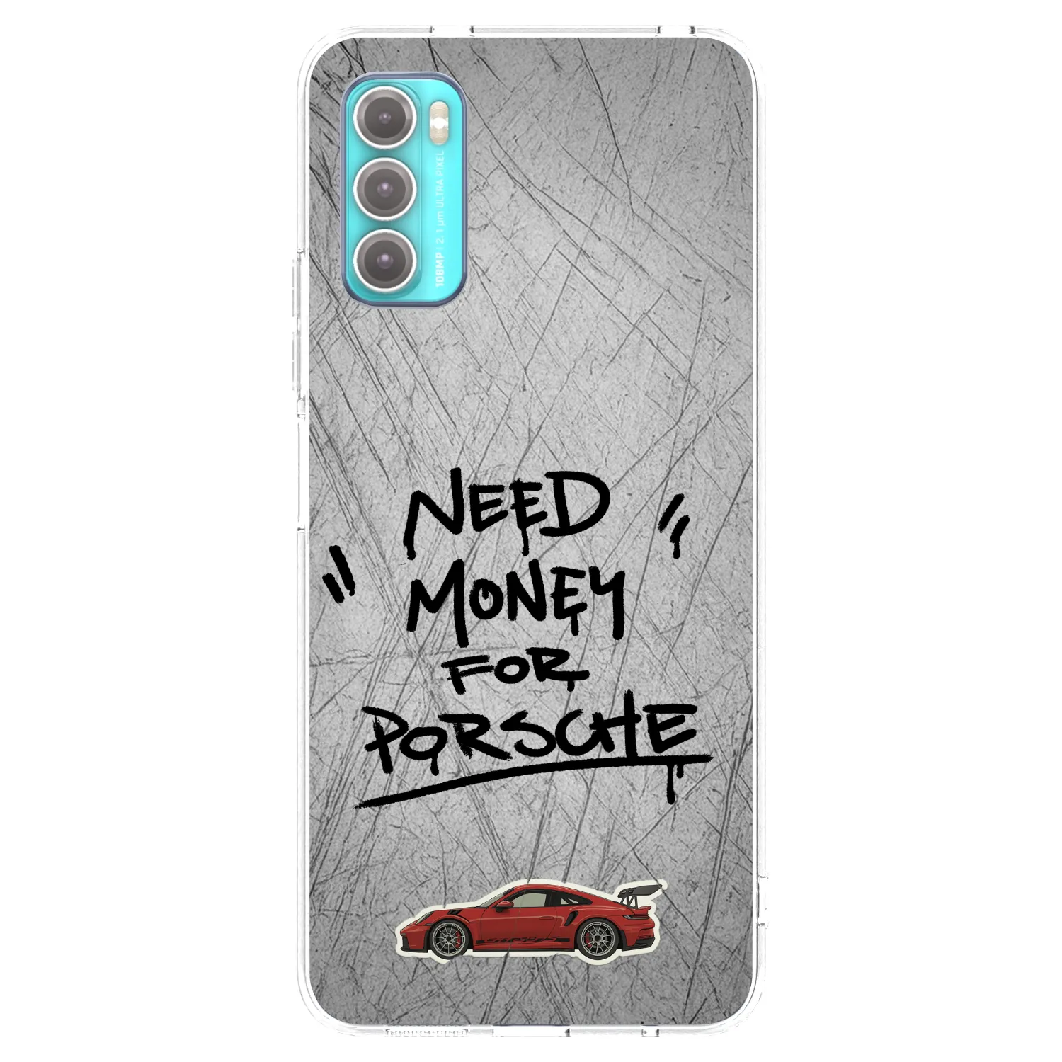 Picasee silikonski prozorni ovitek za Motorola Moto G60 - Grey Drift