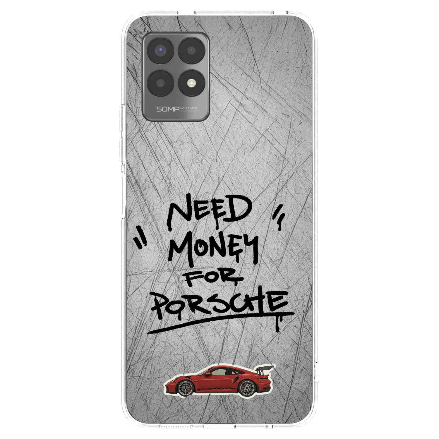 Picasee silikonski prozorni ovitek za Realme 8i - Grey Drift