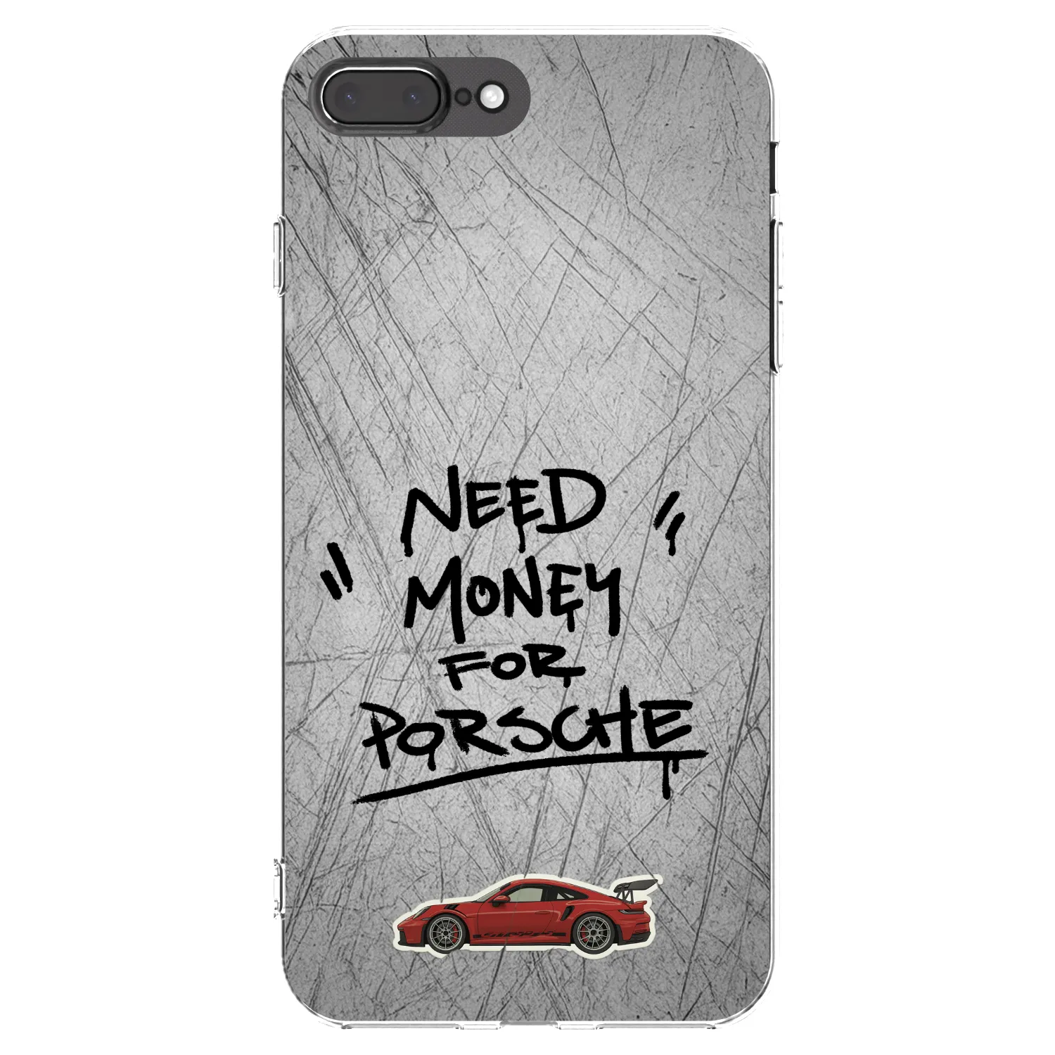 Picasee silikonski prozorni ovitek za Apple iPhone 7 Plus - Grey Drift