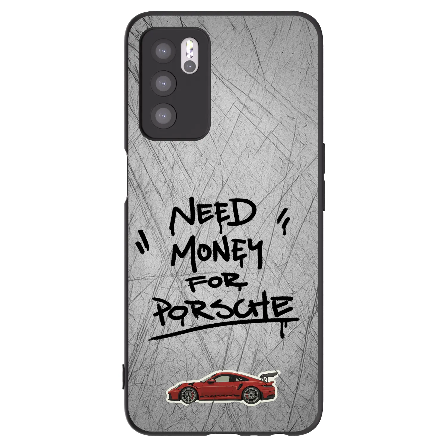 Picasee silikonski črni ovitek za OPPO A16s - Grey Drift
