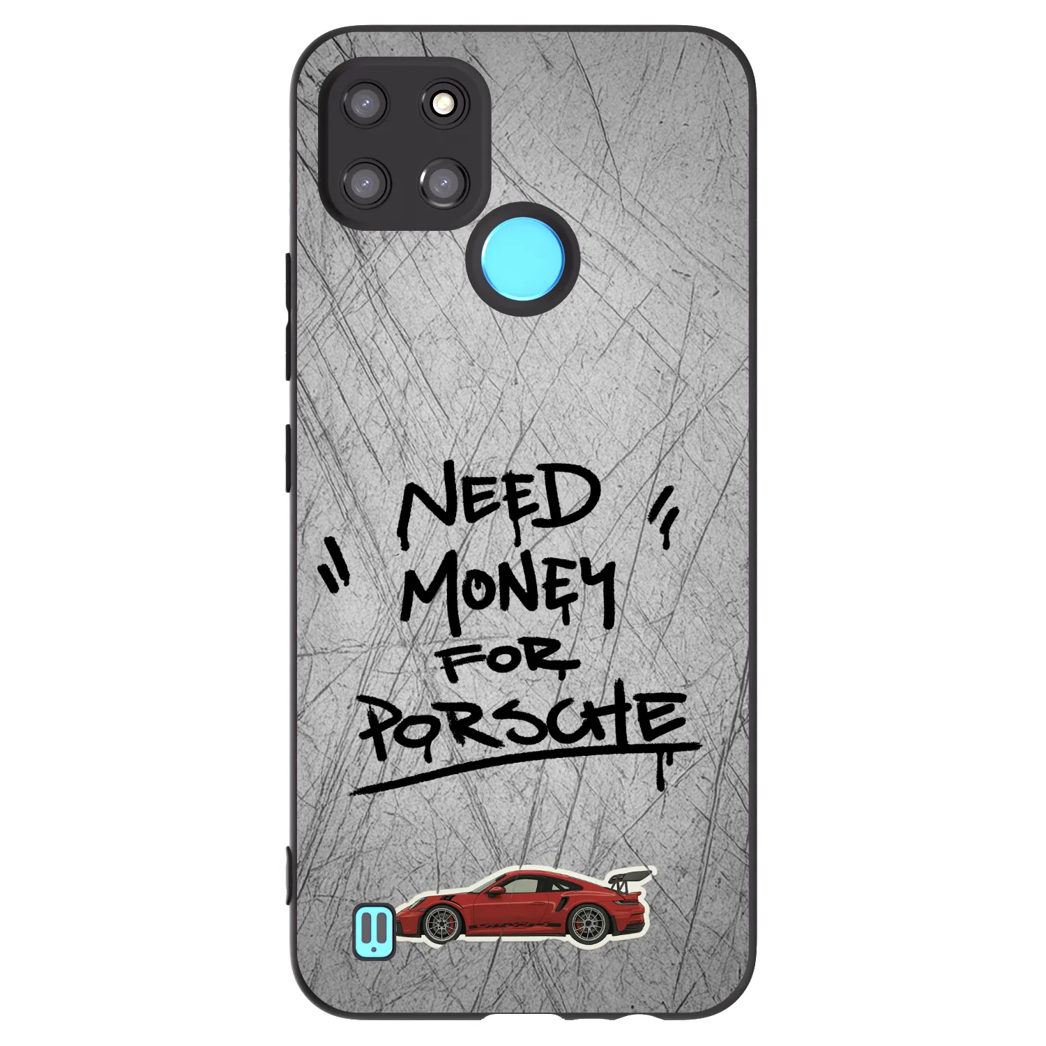 Picasee silikonski črni ovitek za Realme C21Y - Grey Drift