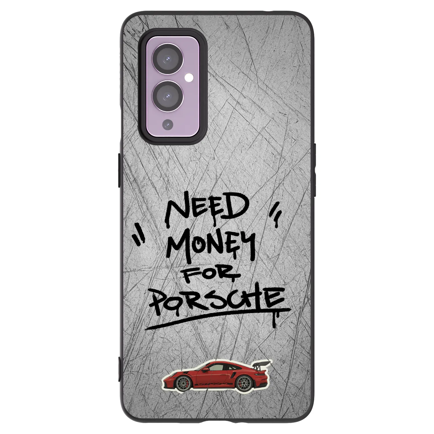 Picasee silikonski črni ovitek za OnePlus 9 - Grey Drift