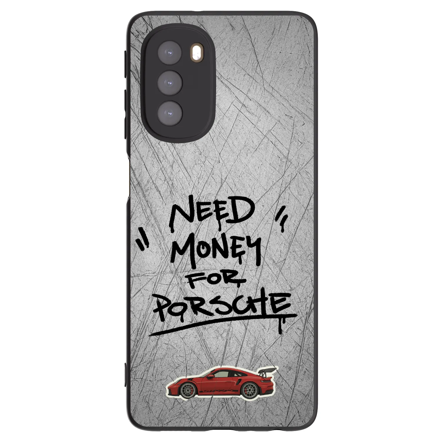 Picasee silikonski črni ovitek za Motorola Moto G51 - Grey Drift