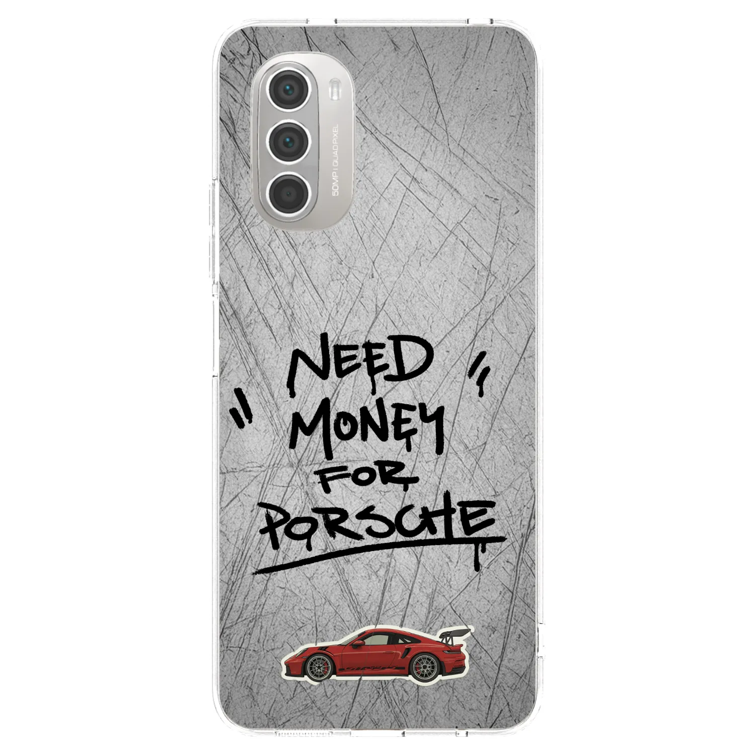 Picasee silikonski prozorni ovitek za Motorola Moto G51 - Grey Drift