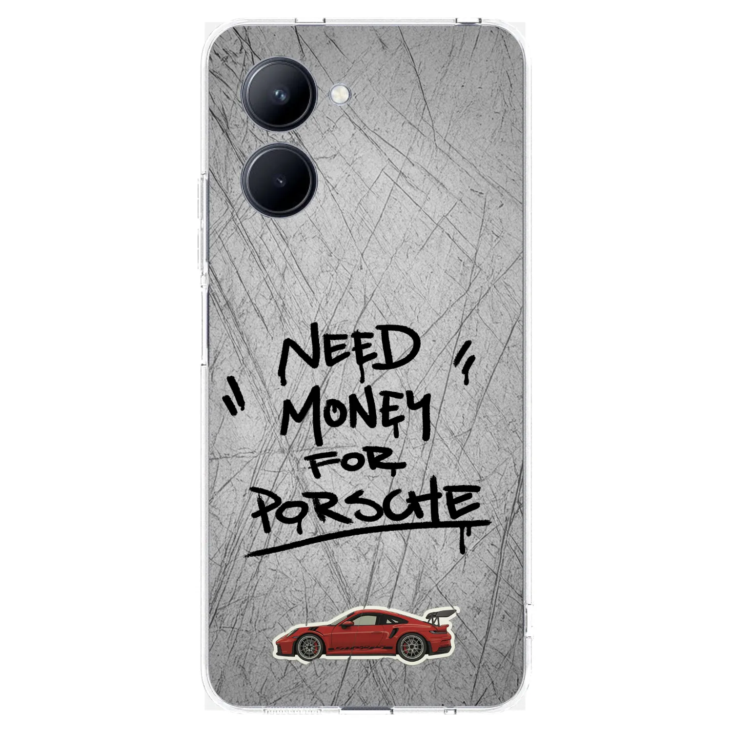 Picasee silikonski prozorni ovitek za Realme C33 (2023) - Grey Drift